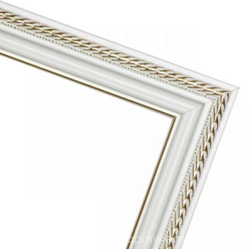 Ozdobna biało-złota ramka
