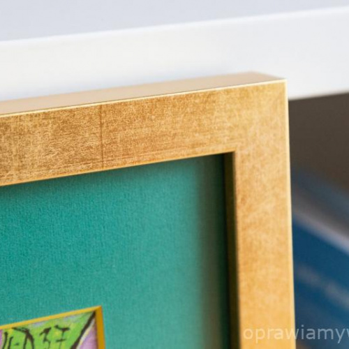 Złota prosta cienka ramka - 2