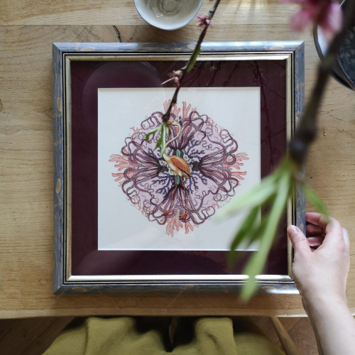 Srebrno niebieska przecierana - 2