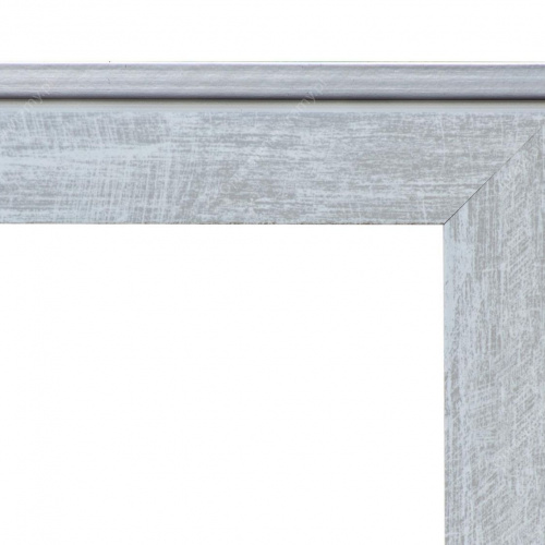 Srebrnobiała przecierana ramka - 3