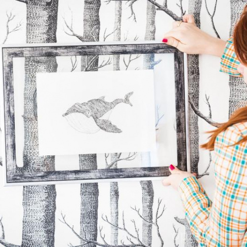 Czarno-srebrna ramka - 2