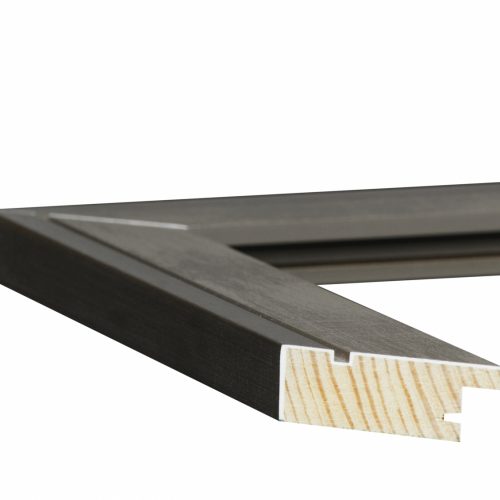 Grafitowo-srebrna ramka - 2