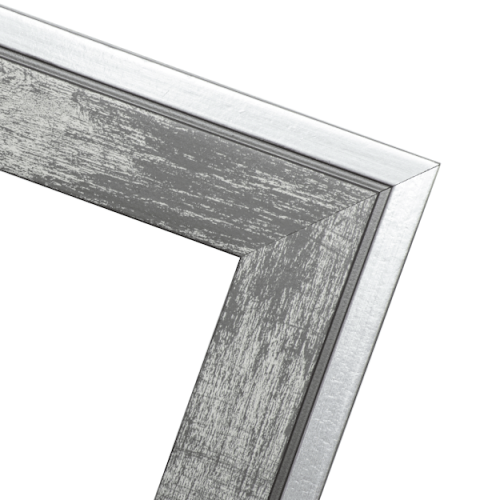 Grafitowo-srebrna ramka