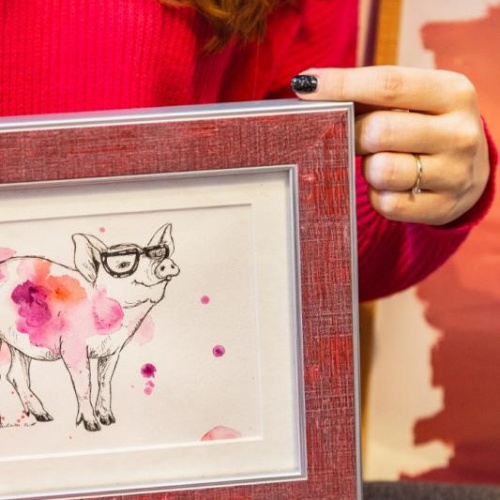 Delikatna różowa ramka - 2