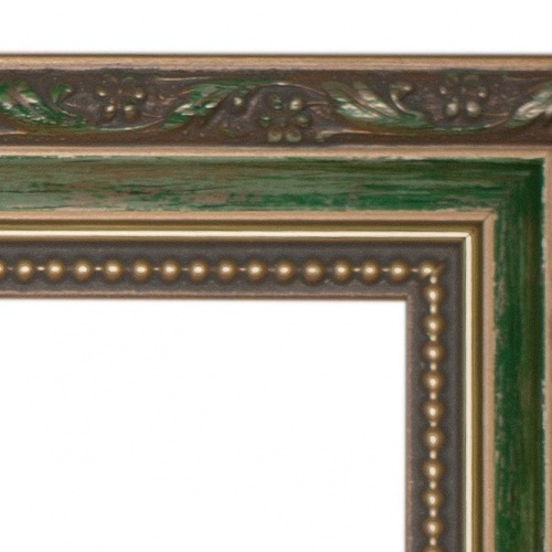 Zielona ramka z ozdobnikiem - 5