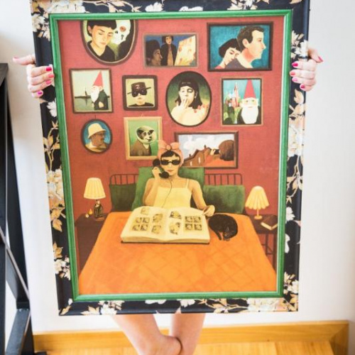 Grafitowa ramka w kwiatki - 3