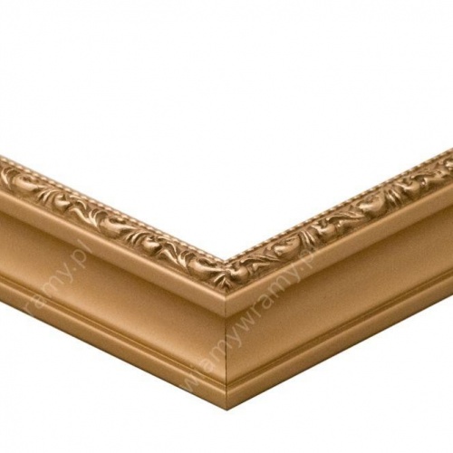 Wąska złota z ornamentem - 4