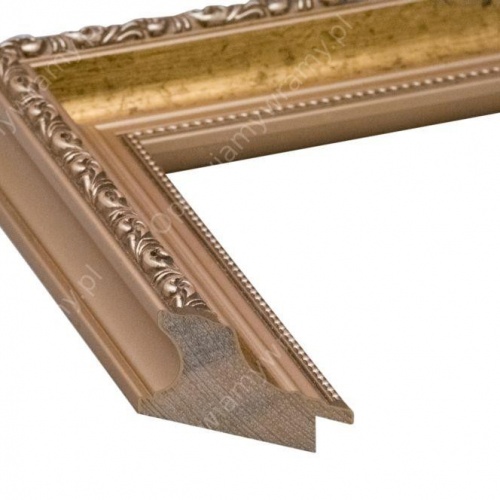 Wąska złota z ornamentem - 2