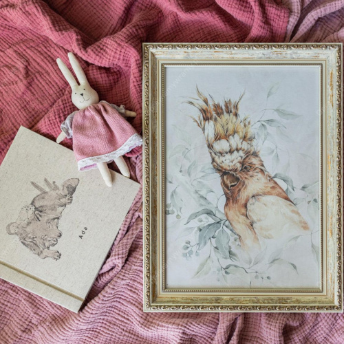 Ozdobna kremowo-złota ramka - 3