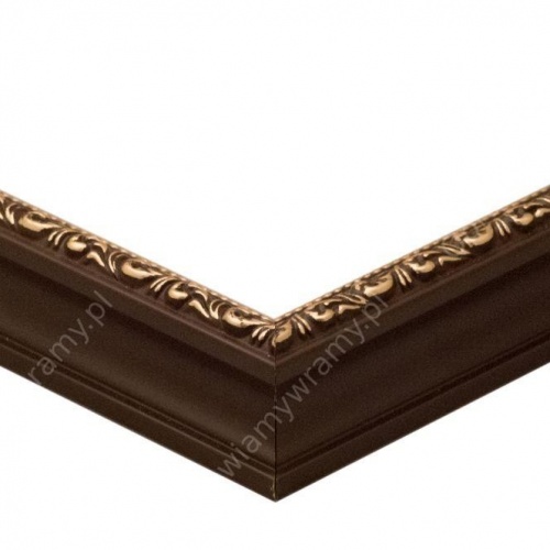 Elegancka brązowa ramka - 4