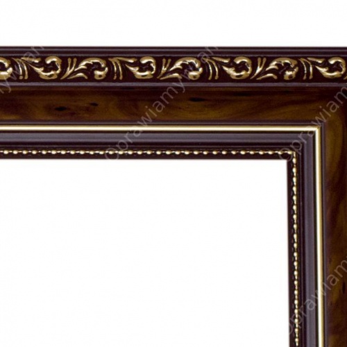 Elegancka brązowa ramka - 3