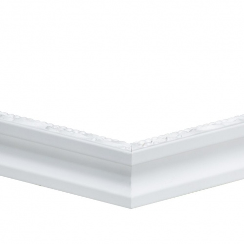 Biała matowa ramka liście - 3