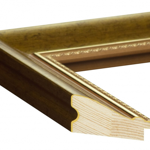 Złota przecierana zdobiona rama - 2