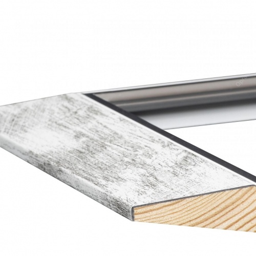 Biało-srebrna przecierana - 2