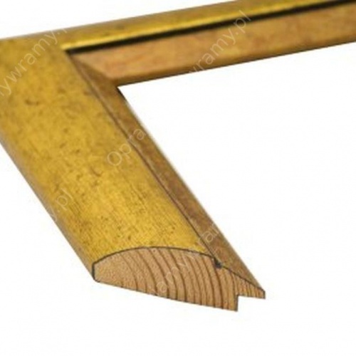 Ramka złoty półwałek - 2