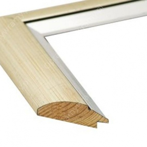 Ramka srebrny półwałek - 2