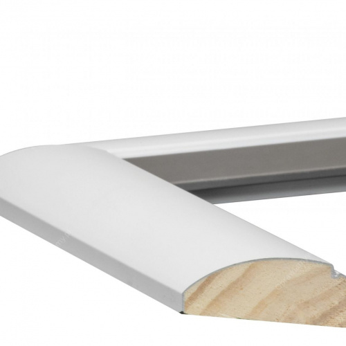 Ramka biały półwałek - 2