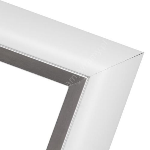 Ramka biały półwałek