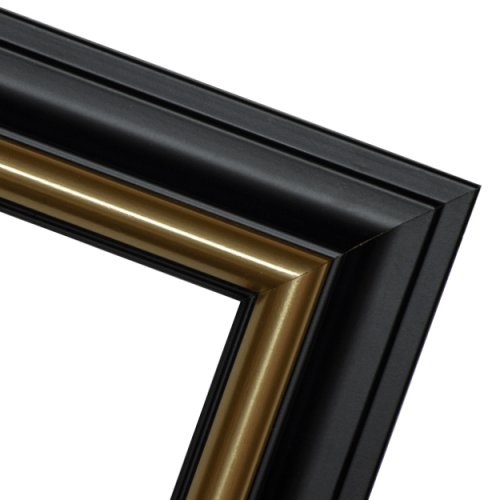 Czarna ze złotym paskiem