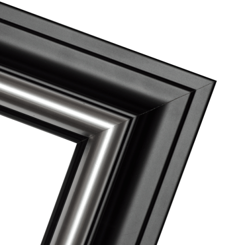 Czarna ze srebrnym paskiem