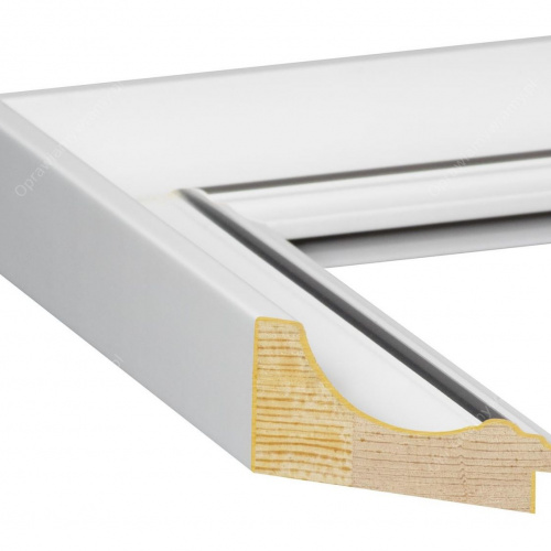 Klasyczna biała ramka do lustra - 2