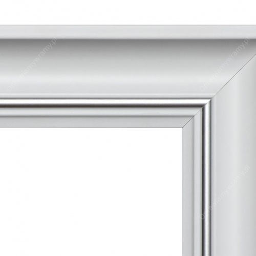 Klasyczna biała ramka do lustra - 3