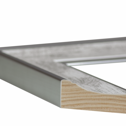 Srebrna rama przecierana na biało - 2