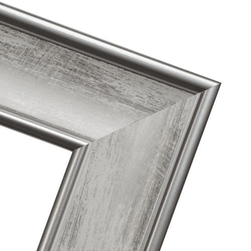 Srebrna rama przecierana na biało