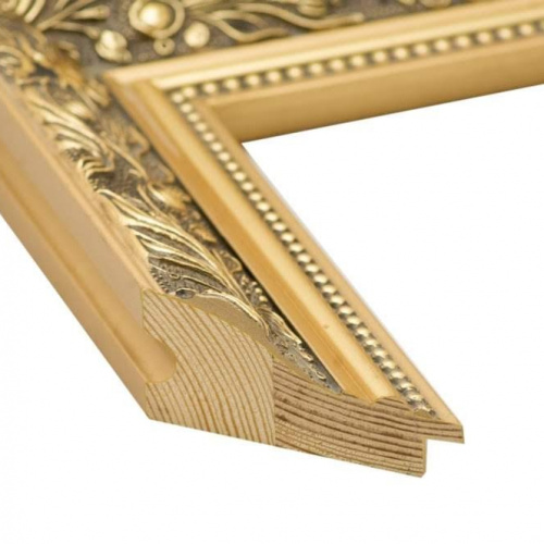 Bogato zdobiona złota ramka makówka - 3