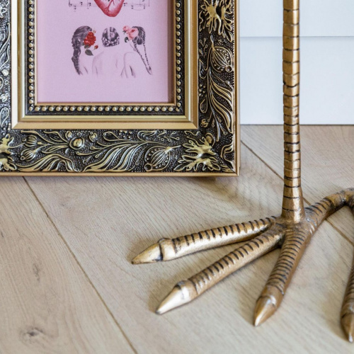 Bogato zdobiona złota ramka makówka - 8