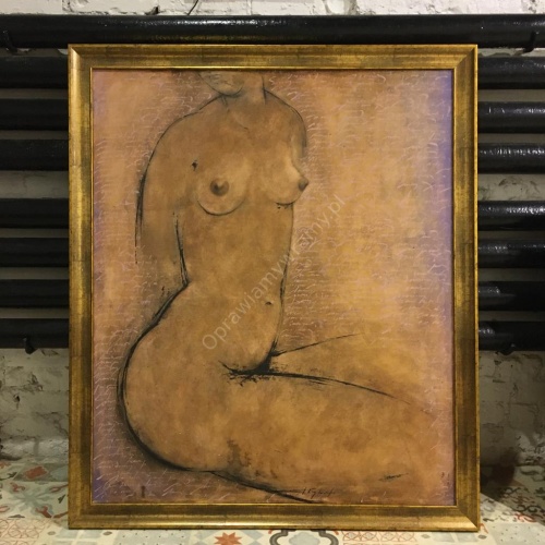 Postarzana złota rama - 3