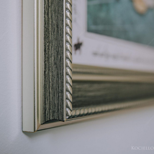 Ciemna zieleń i srebro rama - 5