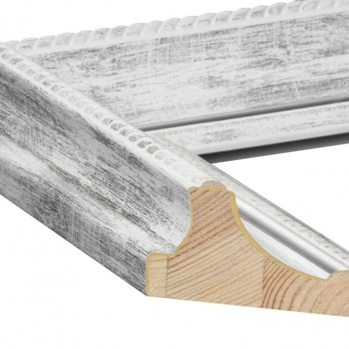 Ozdobna biała przecierana - 2