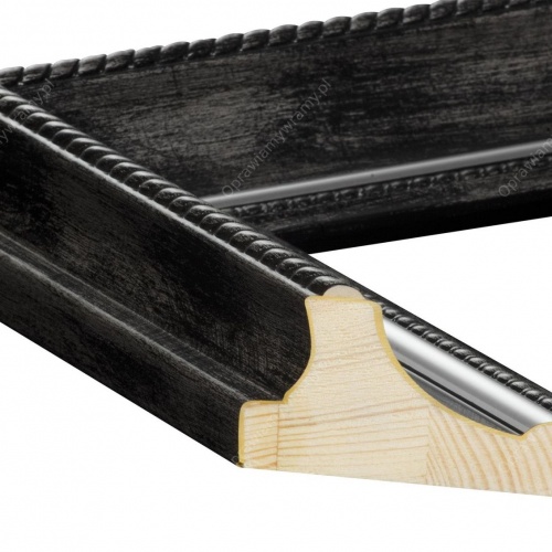 Ozdobna czarna przecierana - 2