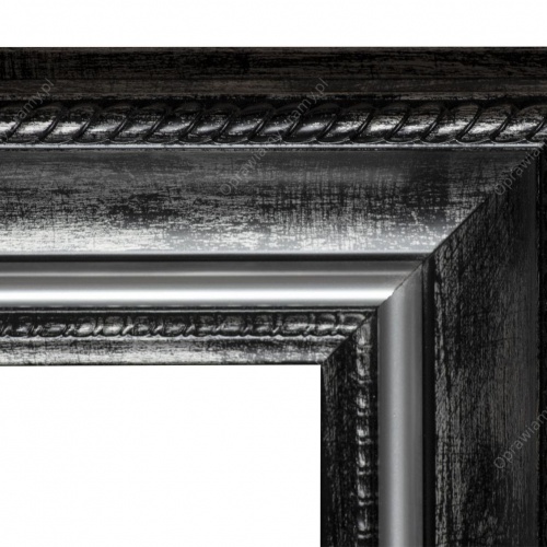 Ozdobna czarna przecierana - 3