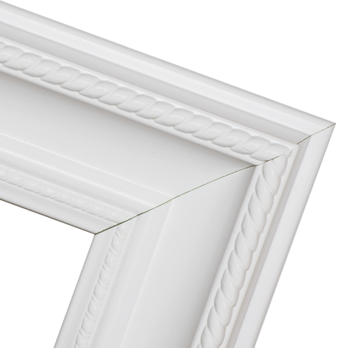 Biała matowa ozdobna