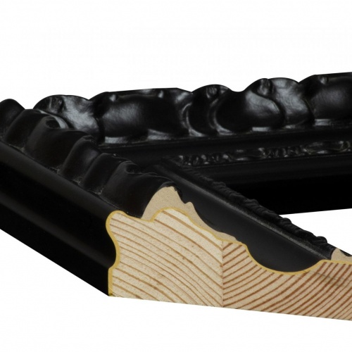 Czarna rama z ornamentem do lustra - 2