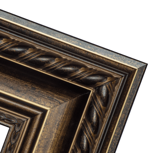 Brązowa przecierana rama