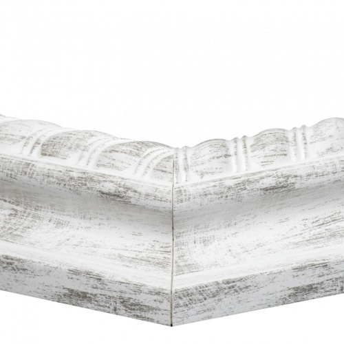 Biała przecierana na srebro rama - 4