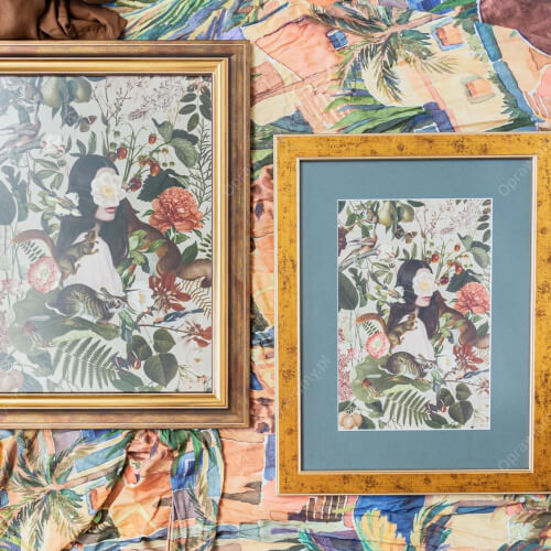 OPRAWIONY KOLAŻ OLI MORAWIAK W RAMIE - 2