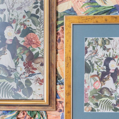 OPRAWIONY KOLAŻ OLI MORAWIAK W RAMIE - 3